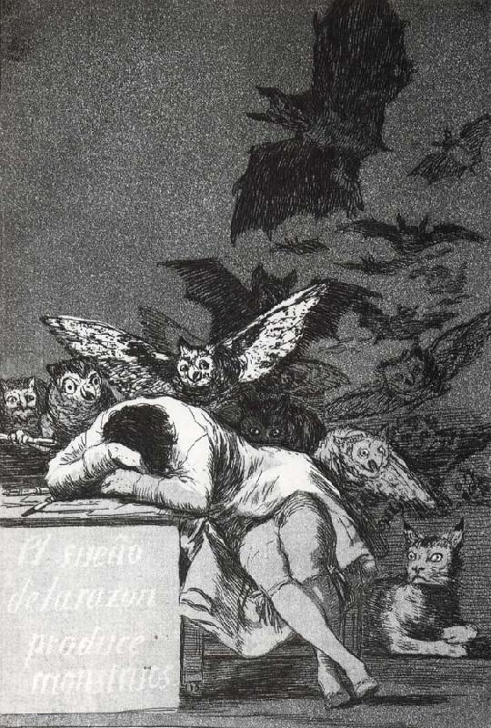 Francisco Goya El Sueno de la razon produce monstruos oil painting picture